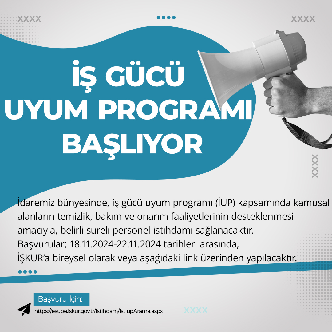 İŞ GÜCÜ UYUM PROGRAMI BAŞLIYOR